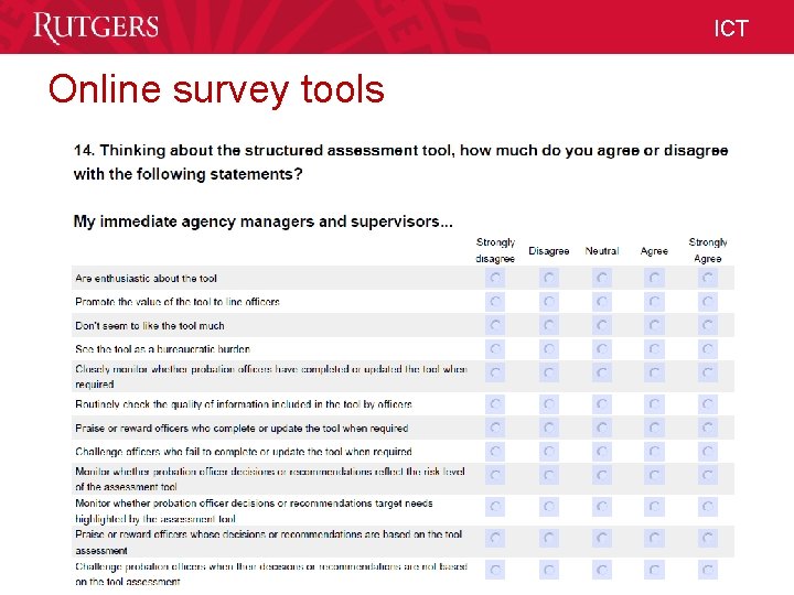 ICT Online survey tools Unit Name ICT Online survey tools Unit Name