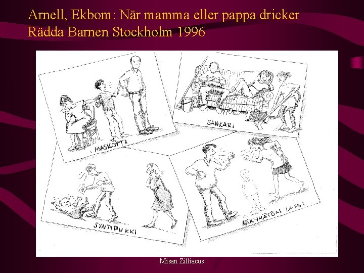 Arnell, Ekbom: När mamma eller pappa dricker Rädda Barnen Stockholm 1996 Misan Zilliacus 