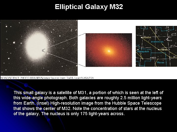 Elliptical Galaxy M 32 This small galaxy is a satellite of M 31, a
