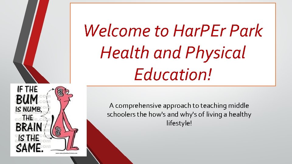 Welcome to Har. PEr Park Health and Physical Education! A comprehensive approach to teaching