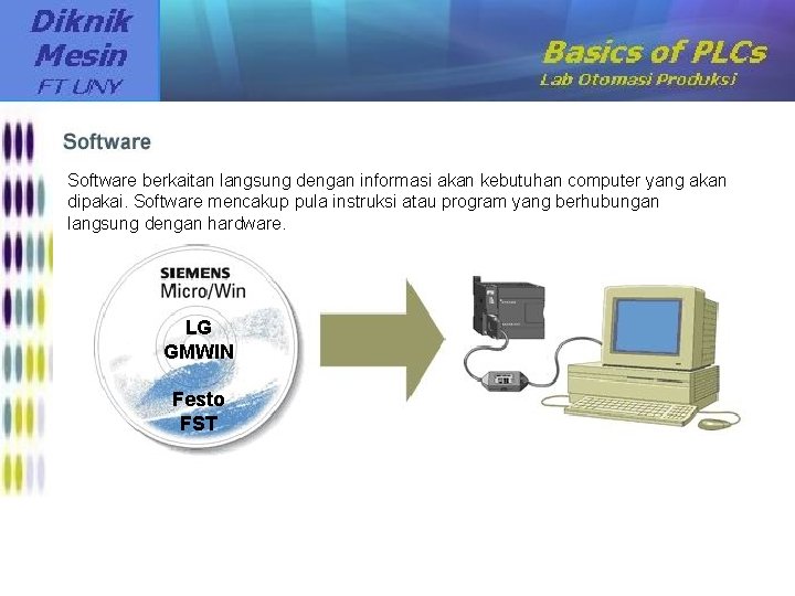 Software berkaitan langsung dengan informasi akan kebutuhan computer yang akan dipakai. Software mencakup pula