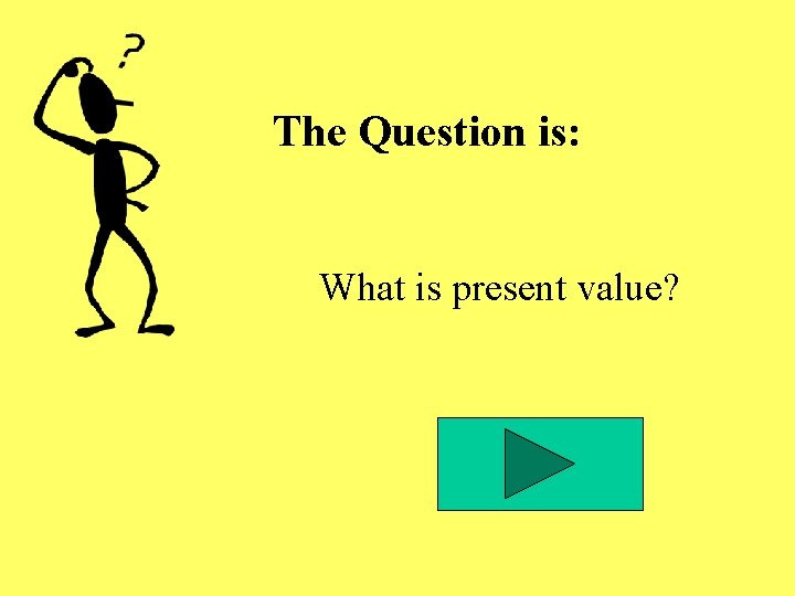 The Question is: What is present value? The Question is: What is present value?