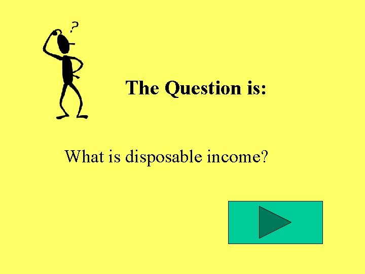 The Question is: What is disposable income? The Question is: What is disposable income?