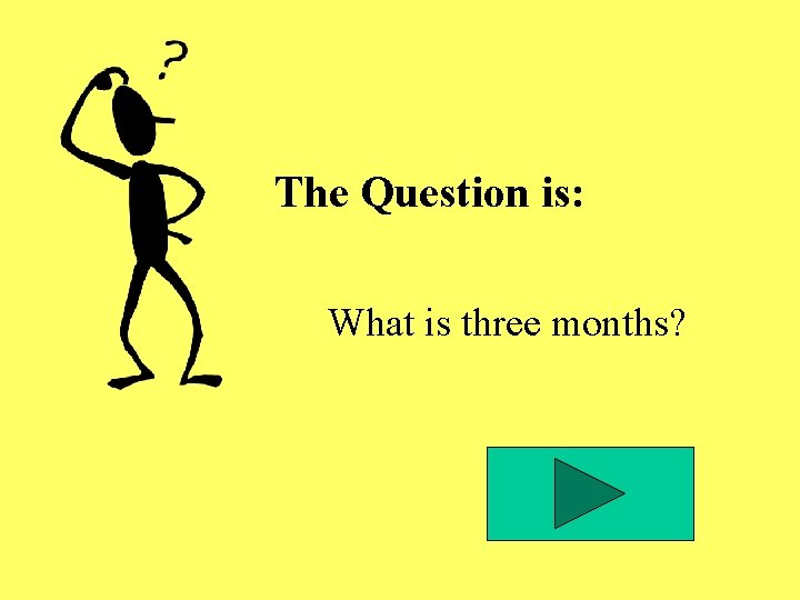 The Question is: What is three months? The Question is: What is three months?