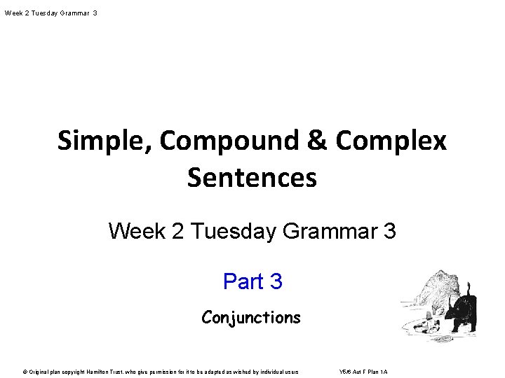 Week 2 Tuesday Grammar 3 Simple, Compound & Complex Sentences Week 2 Tuesday Grammar