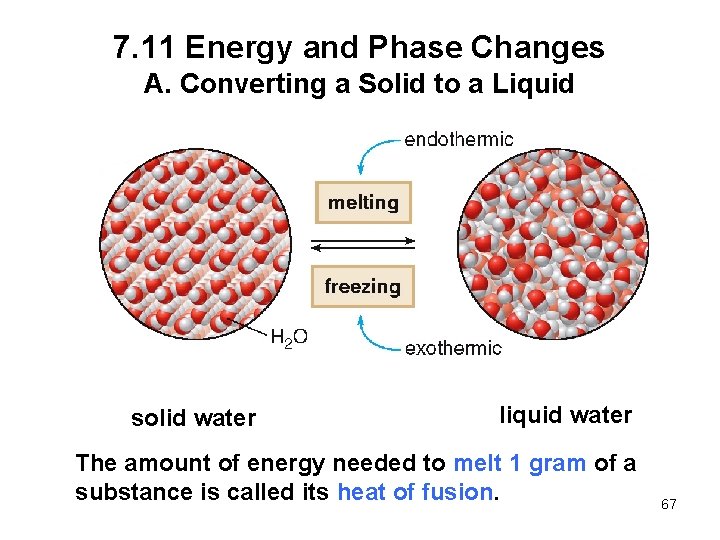 7. 11 Energy and Phase Changes A. Converting a Solid to a Liquid solid