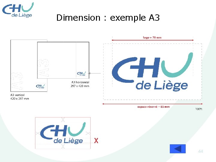 Dimension : exemple A 3 44 
