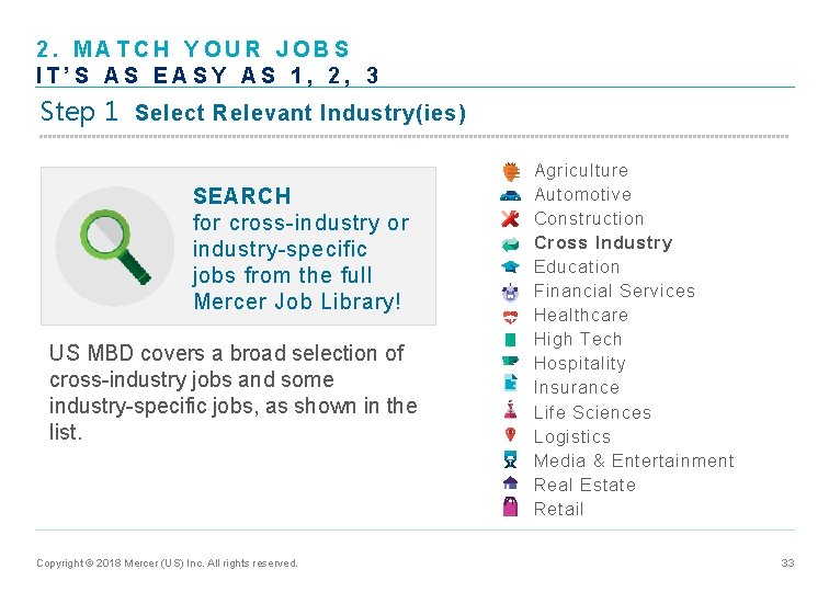 2. MATCH YOUR JOBS IT’S AS EASY AS 1, 2, 3 Step 1 Select