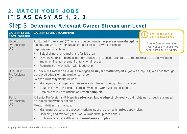 2. MATCH YOUR JOBS IT’S AS EASY AS 1, 2, 3 Step 3 Determine