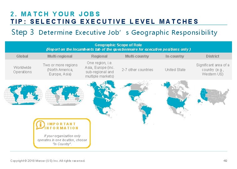 2. MATCH YOUR JOBS TIP: SELECTING EXECUTIVE LEVEL MATCHES Step 3 Determine Executive Job’s