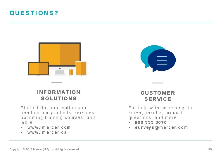 QUESTIONS? INFORMATION SOLUTIONS Find all the information you need on our products, services, upcoming