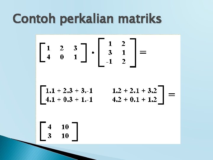 Contoh perkalian matriks 