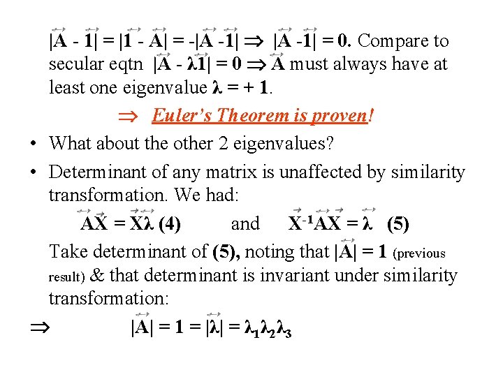 |A - 1| = |1 - A| = -|A -1| = 0. Compare to |A - 1| = |1 - A| = -|A -1| = 0. Compare to