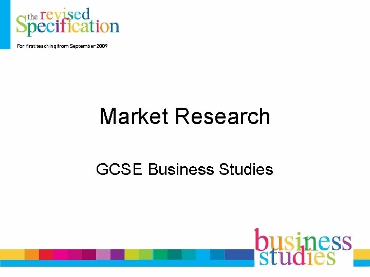 market research business studies gcse