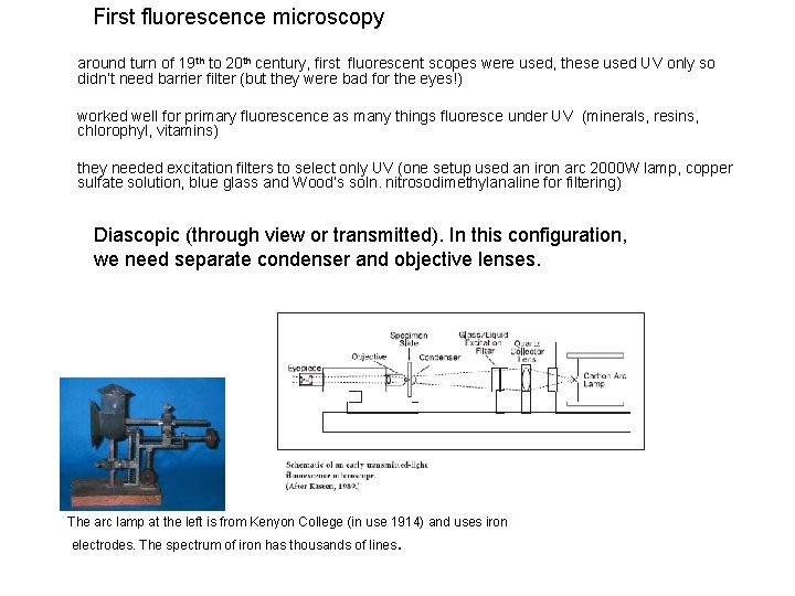 First fluorescence microscopy around turn of 19 th to 20 th century, first fluorescent