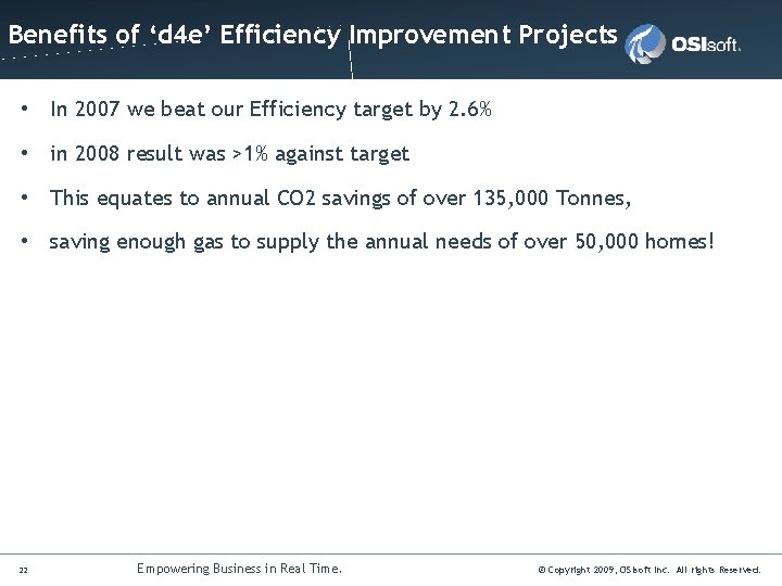 Click to edit Master title style Benefits of ‘d 4 e’ Efficiency Improvement Projects