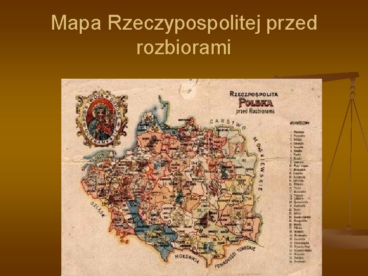 Mapa Rzeczypospolitej przed rozbiorami 