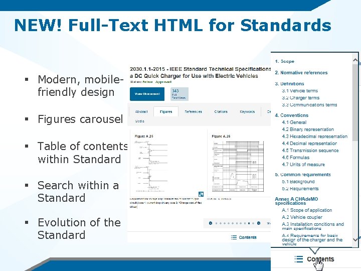 NEW! Full-Text HTML for Standards § Modern, mobilefriendly design § Figures carousel § Table