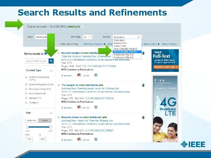 Search Results and Refinements 