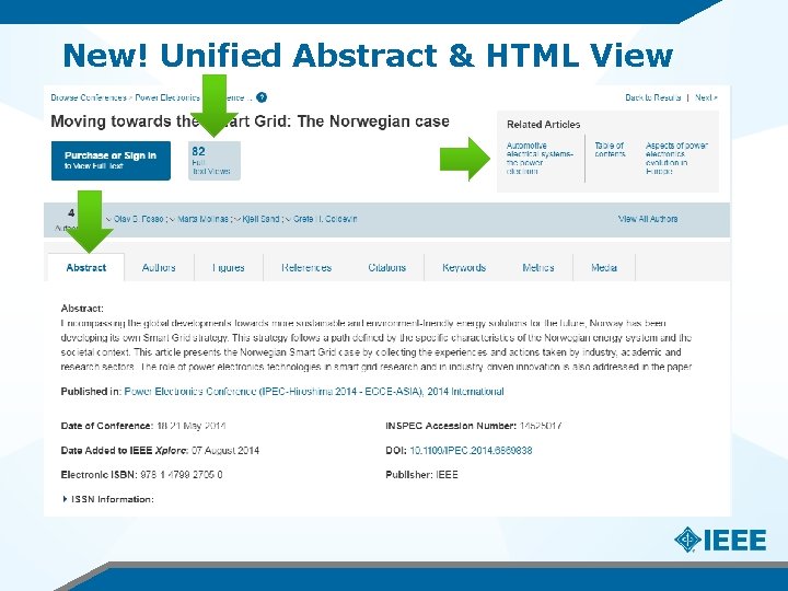 New! Unified Abstract & HTML View 