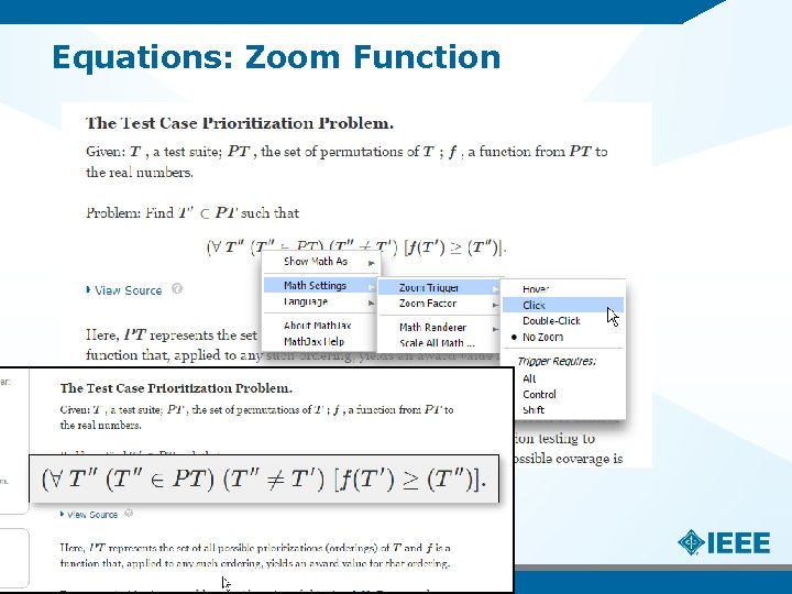 Equations: Zoom Function 