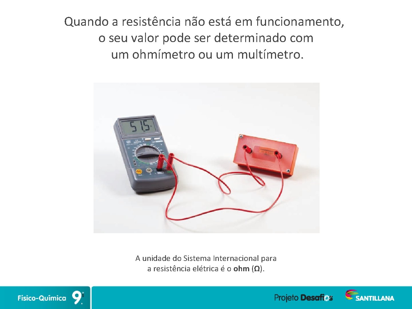 Quando a resistência não está em funcionamento, o seu valor pode ser determinado com