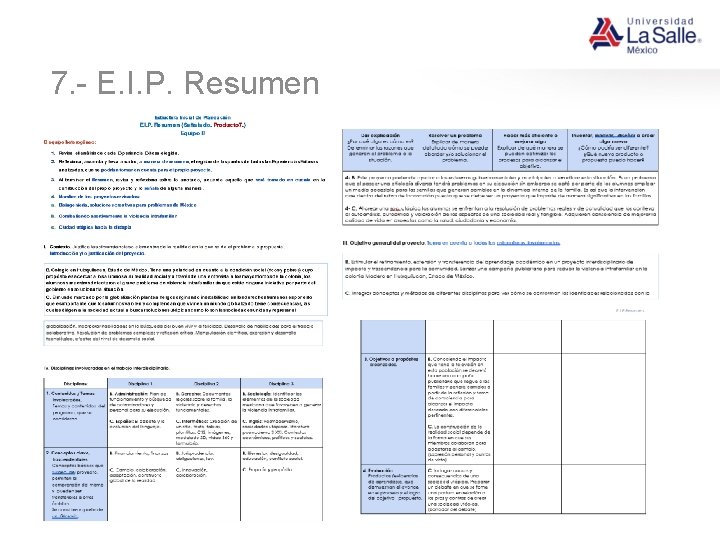 7. - E. I. P. Resumen 