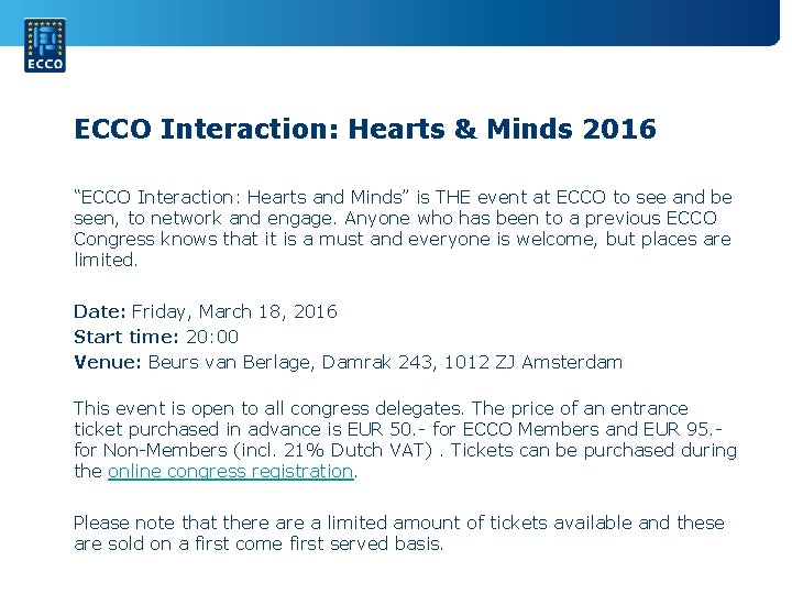 ecco congress 2016