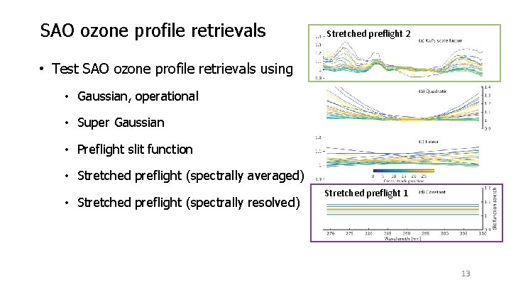 SAO ozone profile retrievals Stretched preflight 2 • Test SAO ozone profile retrievals using SAO ozone profile retrievals Stretched preflight 2 • Test SAO ozone profile retrievals using