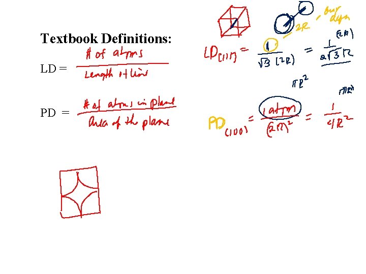 Textbook Definitions: LD = PD = 