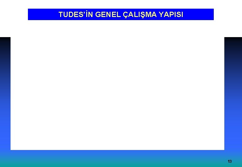 TUDES’İN GENEL ÇALIŞMA YAPISI 13 