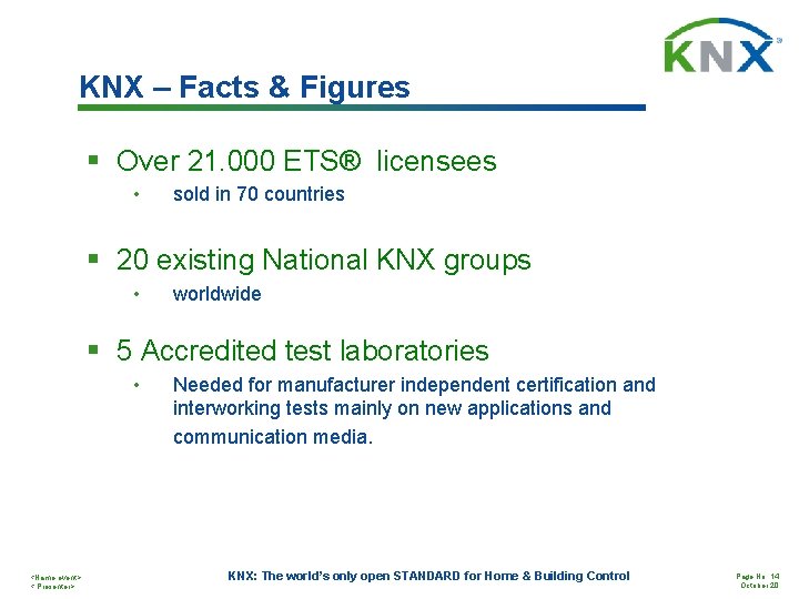 KNX – Facts & Figures § Over 21. 000 ETS® licensees • sold in