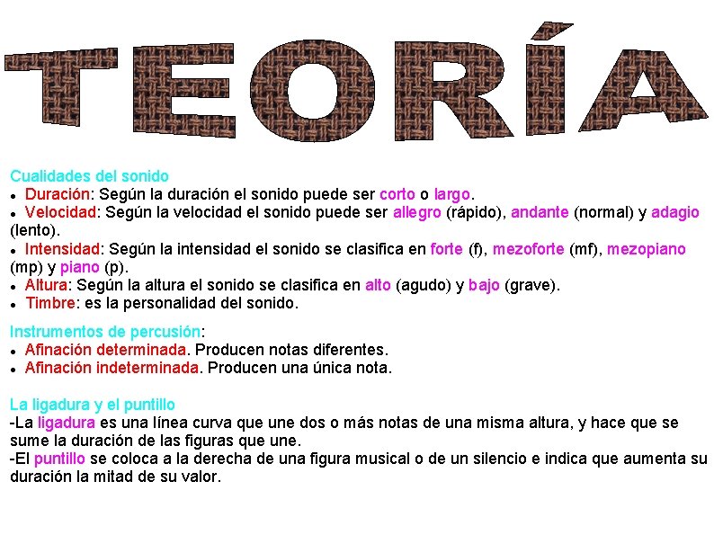 Cualidades del sonido Duración: Según la duración el sonido puede ser corto o largo.