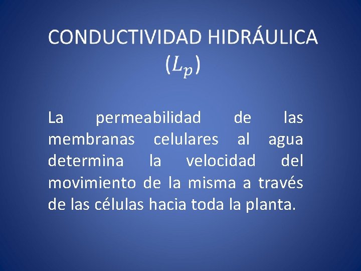  La permeabilidad de las membranas celulares al agua determina la velocidad del movimiento