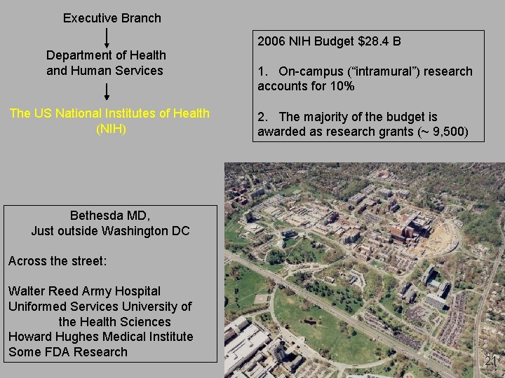Executive Branch 2006 NIH Budget $28. 4 B Department of Health and Human Services