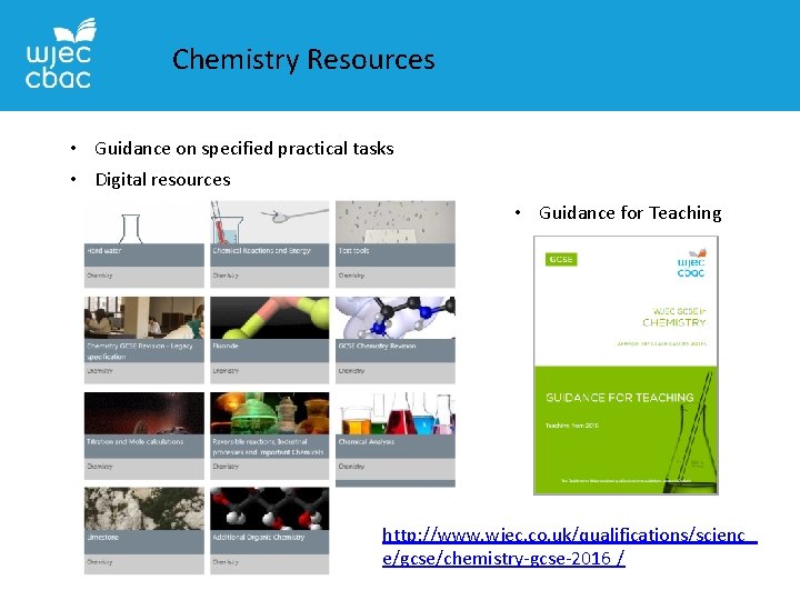 Chemistry Resources • Guidance on specified practical tasks • Digital resources • Guidance for