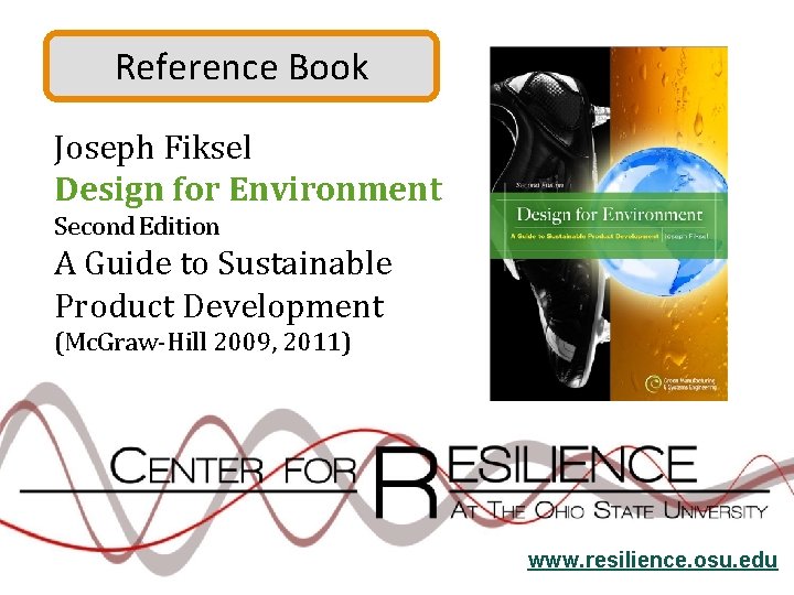 Reference Book Joseph Fiksel Design for Environment Second Edition A Guide to Sustainable Product