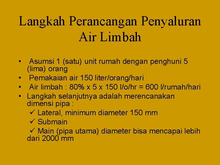 SISTEM PENGELOLAAN LIMBAH CAIR KML 203 Pengelolaan Limbah