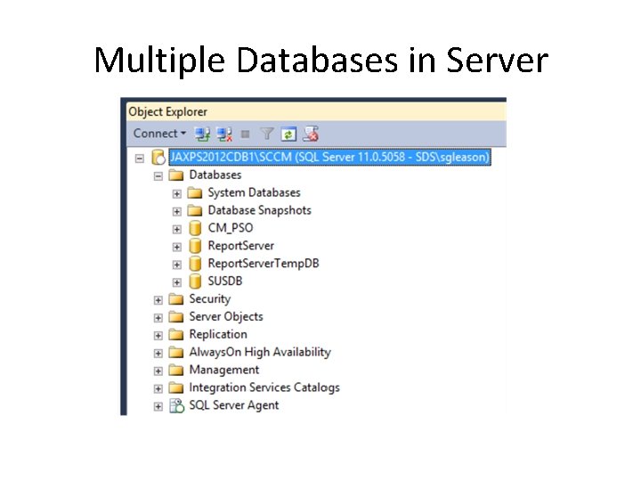 Multiple Databases in Server 