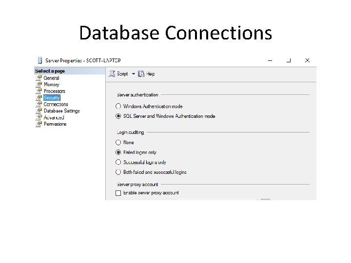 Database Connections 