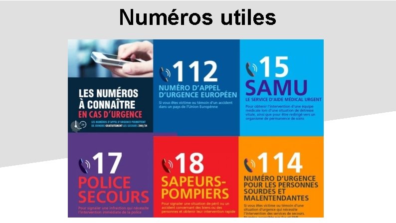 Numéros utiles 