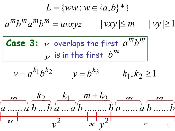Case 3: overlaps the first is in the first 18 