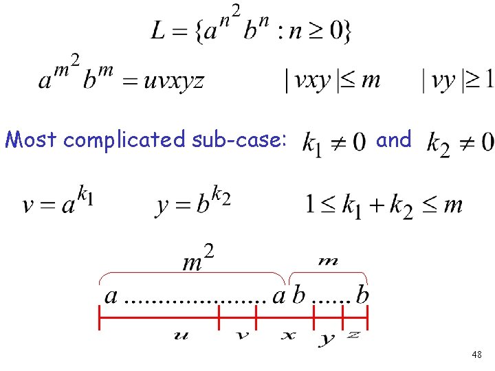 Most complicated sub-case: and 48 