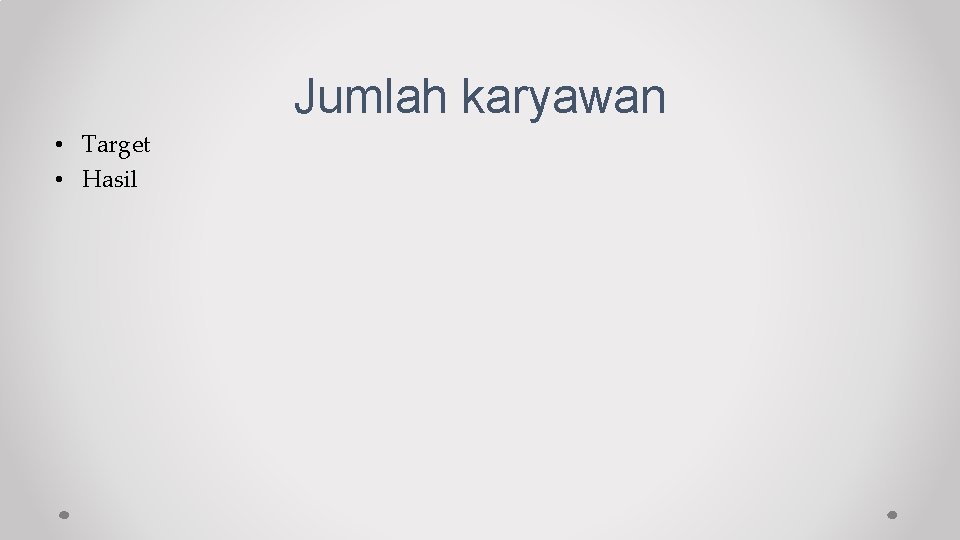 Jumlah karyawan • Target • Hasil 