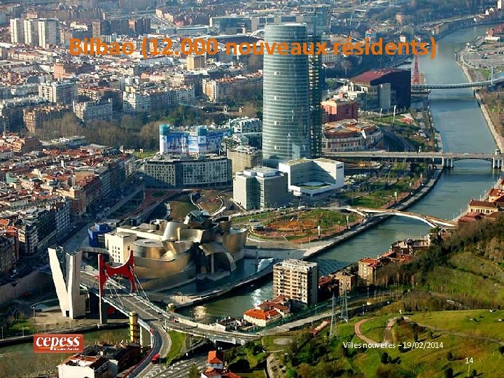 Bilbao (12. 000 nouveaux résidents) Villes nouvelles – 19/02/2014 14 