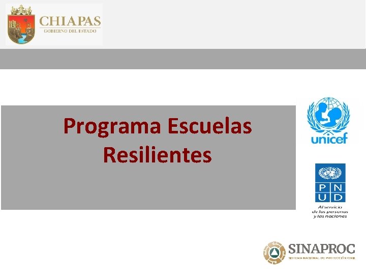 Programa Escuelas Resilientes 