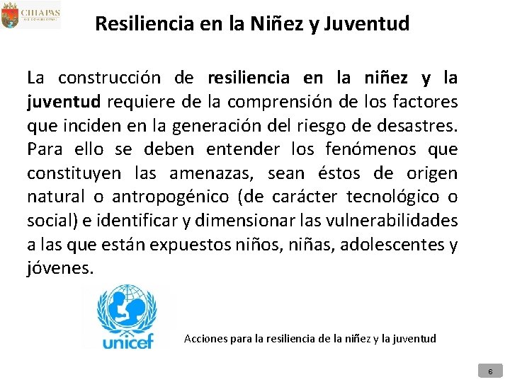 Resiliencia en la Niñez y Juventud La construcción de resiliencia en la niñez y
