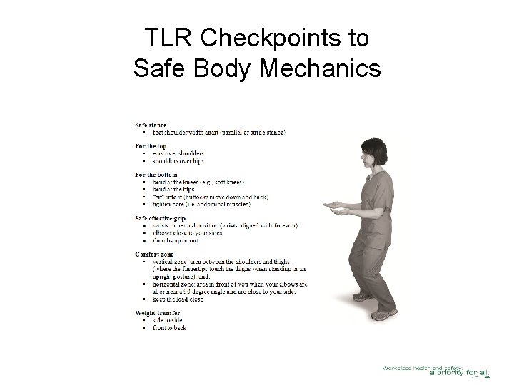 TLR Checkpoints to Safe Body Mechanics 