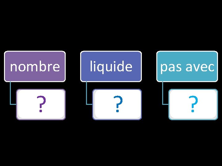 nombre liquide pas avec cent ? sang ? sans ? 