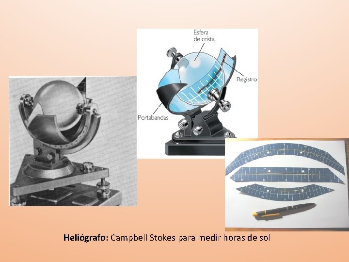 Heliógrafo: Campbell Stokes para medir horas de sol 